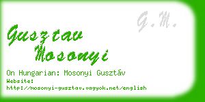 gusztav mosonyi business card