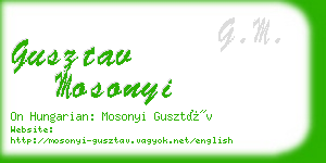 gusztav mosonyi business card